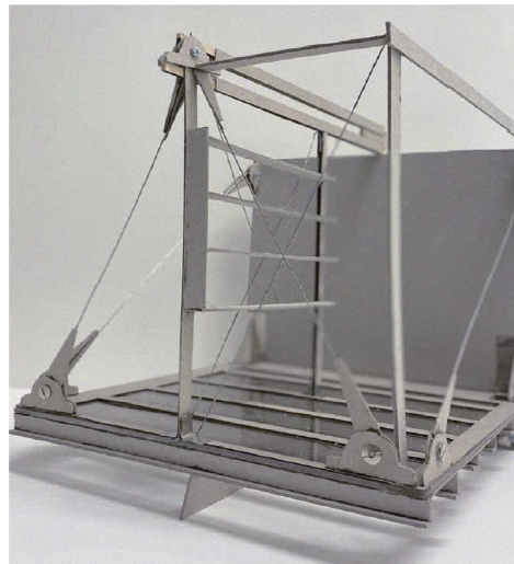 Working model of the shelf module — panels and cables from a second angle