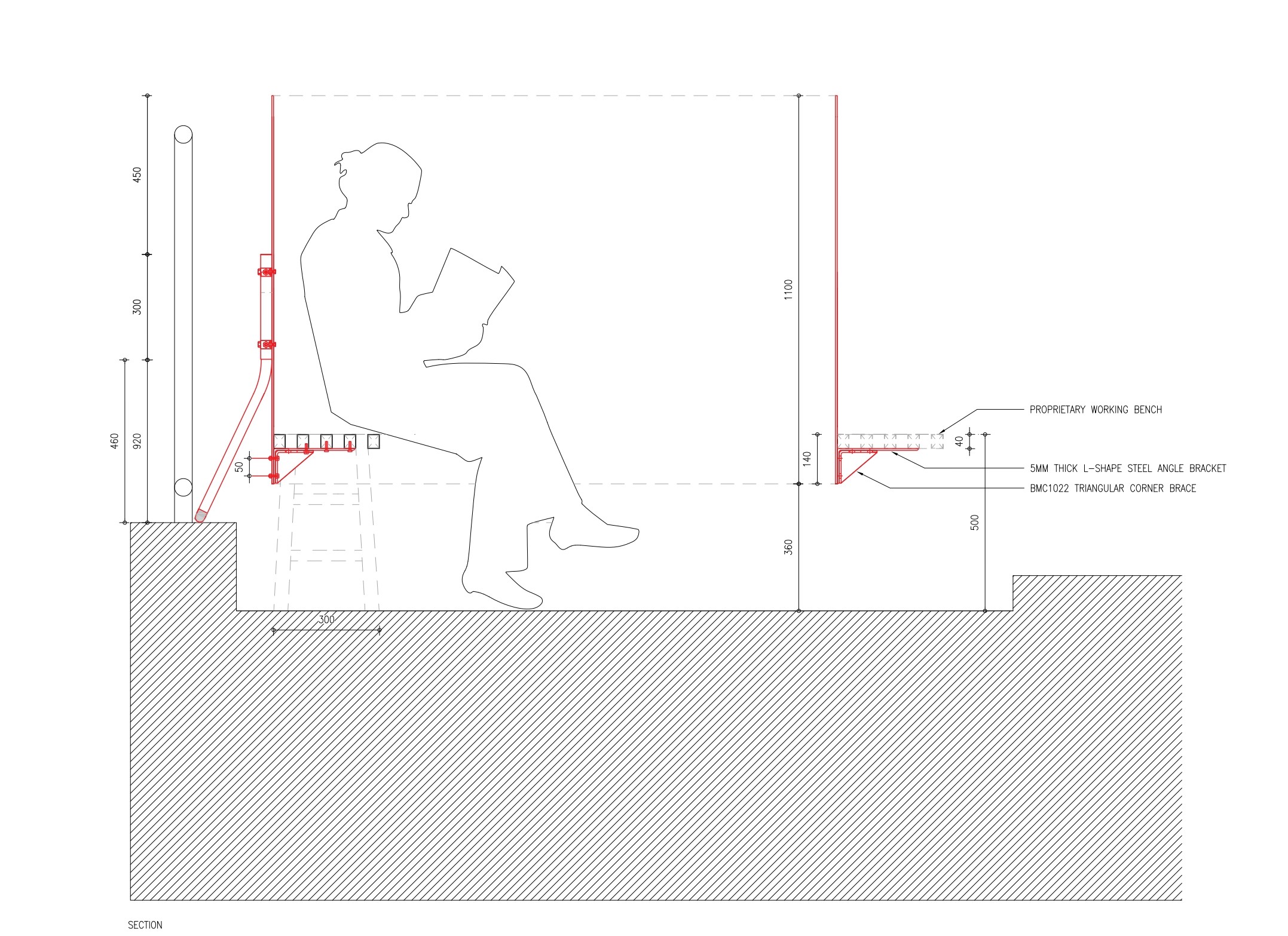 BENCH — SECTION DETAIL